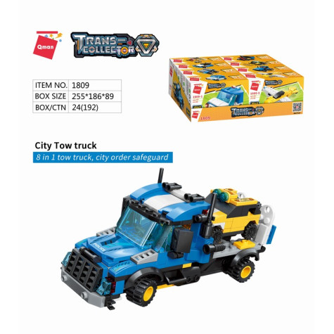 Qman City Tow Truck 1809 komplet 8v1 ~ 9