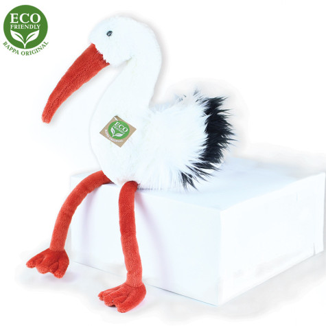 Rappa Plyšový pták čáp 39 cm ECO-FRIENDLY ~ 1