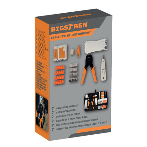 Sada nářadí pro instalaci sítí Bigstren 25834 ~ 12