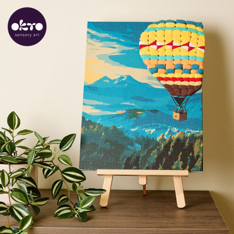 OKTO SENSORY ART výtvarná sada s malováním 30x40 cm - Balon ~ 6