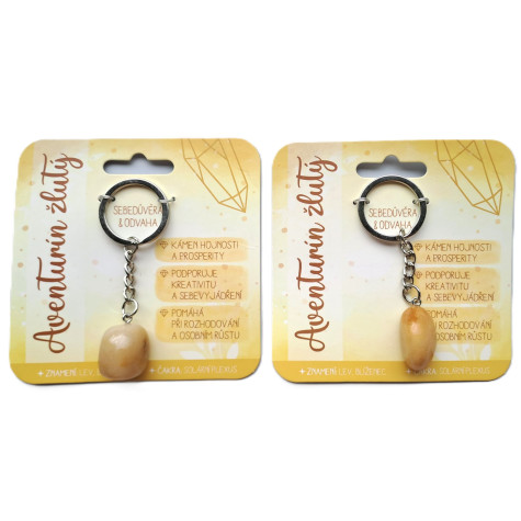 Nekupto Klíčenka s polodrahokamy Aventurín žlutý ~ 3