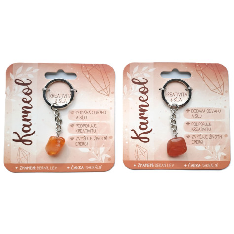 Nekupto Klíčenka s polodrahokamy Karneol ~ 3