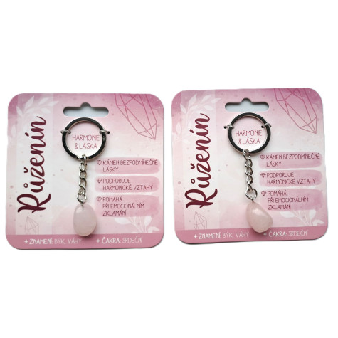 Nekupto Klíčenka s polodrahokamy Růženín ~ 3