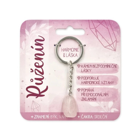 Nekupto Klíčenka s polodrahokamy Růženín ~ 1