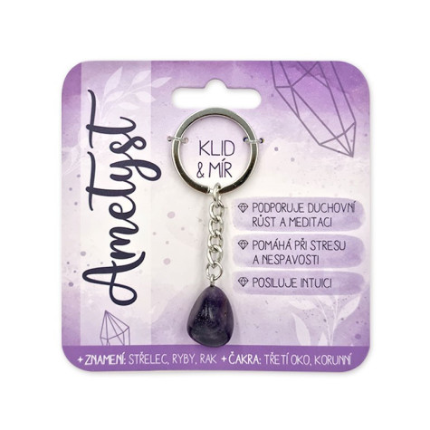 Nekupto Klíčenka s polodrahokamy Ametyst ~ 1