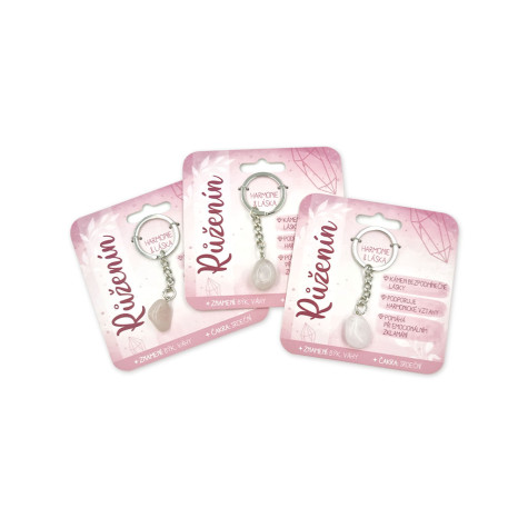 Nekupto Klíčenka s polodrahokamy Růženín ~ 2