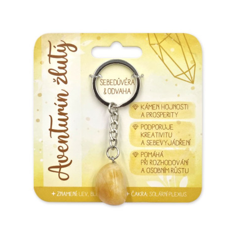 Nekupto Klíčenka s polodrahokamy Aventurín žlutý ~ 1