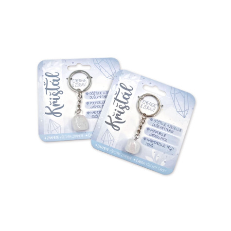 Nekupto Klíčenka s polodrahokamy Křišťál ~ 2