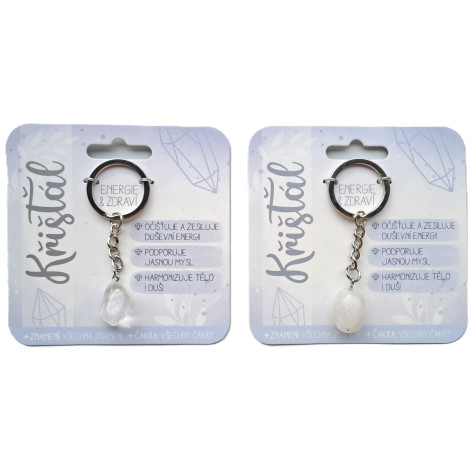 Nekupto Klíčenka s polodrahokamy Křišťál ~ 3