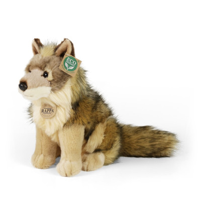 Rappa Plyšový kojot/vlk sedící 24 cm ECO-FRIENDLY