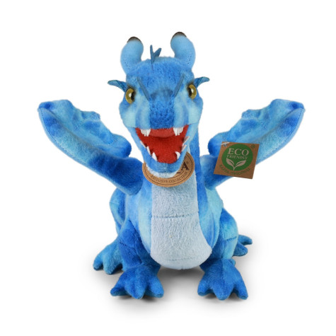Rappa Plyšový drak 40 cm modrý ECO-FRIENDLY ~ 2