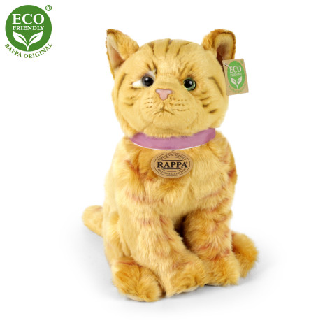 Rappa Plyšová kočka hnědá 25 cm ECO-FRIENDLY ~ 1