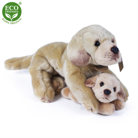 Rappa Plyšový labrador s miminkem ležící 25 cm ECO-FRIENDLY ~ 1