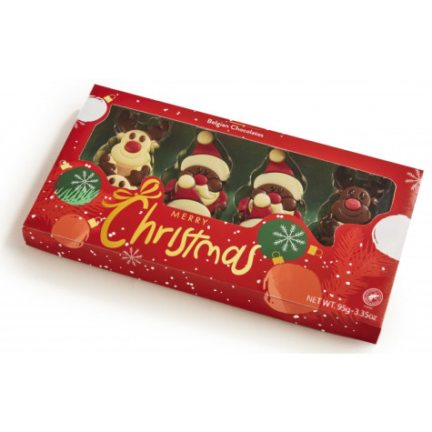 ICKX Vánoční dárková kolekce čokolád Santa a Sob 95g ~ 2