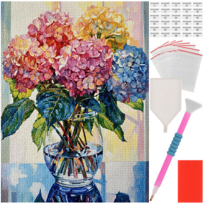 Diamantový obrázek malování 40x30cm - Kytice hortenzie Maaleo 26770