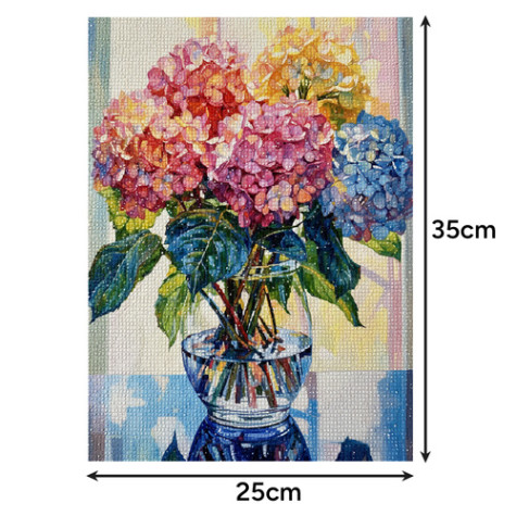 Diamantový obrázek malování 40x30cm - Kytice hortenzie Maaleo 26770 ~ 7