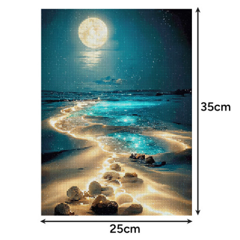 Diamantový obrázek malování 40x30cm - Pláž Maaleo 26769 ~ 7