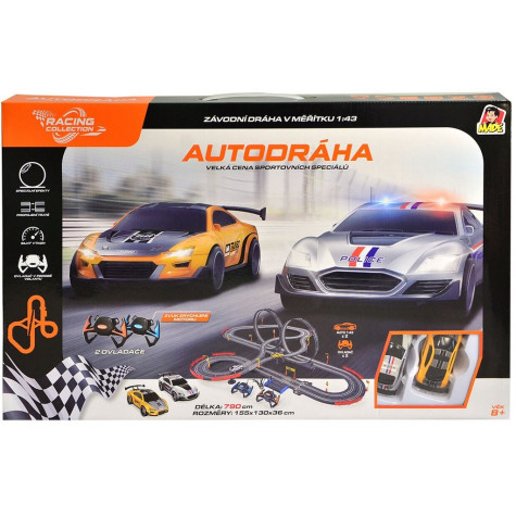 MaDe Autodráha 790 cm Velká cena sportovních speciálů 2 auta ~ 3