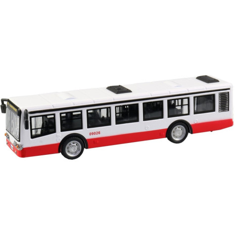 MaDe Autobus kovový na zpětný chod 16cm ~ 4