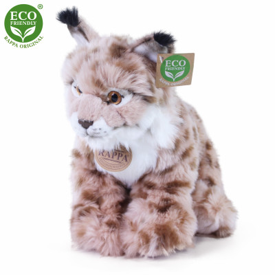 Rappa Plyšový rys sedící 27 cm ECO-FRIENDLY