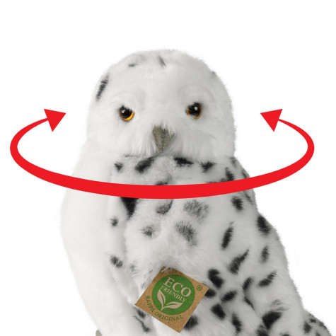 Rappa Plyšová sova/sovice sněžná s otáčející hlavou 28 cm ECO-FRIENDLY ~ 4