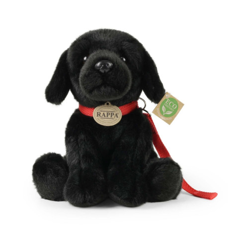 Rappa Plyšový pes labrador černý s vodítkem 28 cm ECO-FRIENDLY ~ 1