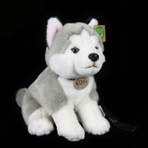 Rappa Plyšový pes husky sedící s vodítkem 28 cm ECO-FRIENDLY ~ 5