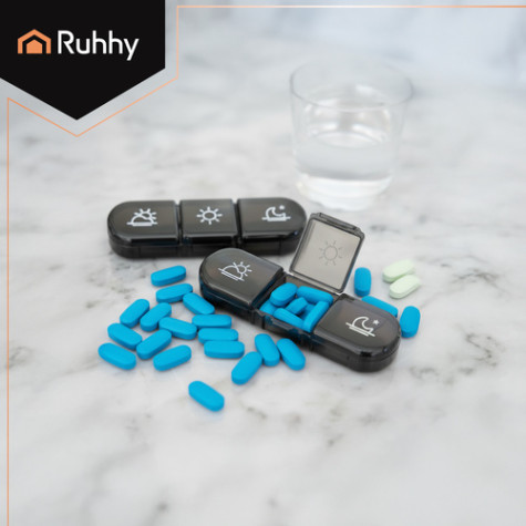 Organizér Týdenní dávkovač na léky černý ~ 2