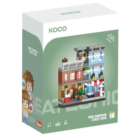 KOCO Stavebnice mini Street view Kadeřnictví 301 ks ~ 2
