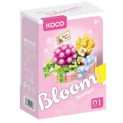KOCO Stavebnice mini Květinové aranžmá sukulentů 249 ks