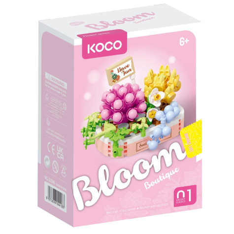 KOCO Stavebnice mini Květinové aranžmá sukulentů 249 ks ~ 1