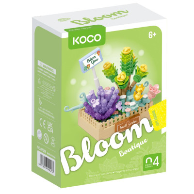 KOCO Stavebnice mini Květinové aranžmá sukulentů 232 ks