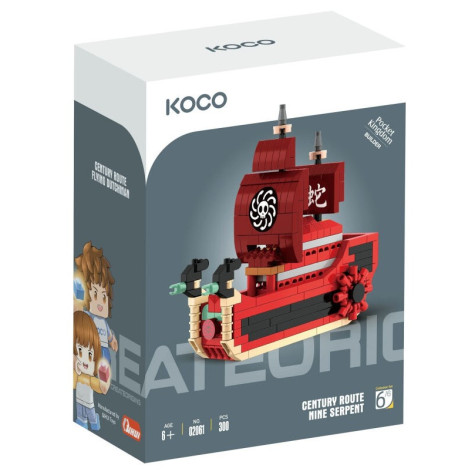 KOCO Stavebnice mini Pirátská loď Nine Serpent 300 ks ~ 2