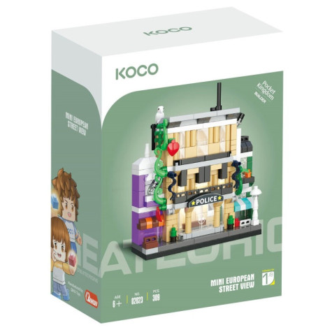 KOCO Stavebnice mini Street view Policejní stanice 309 ks ~ 2