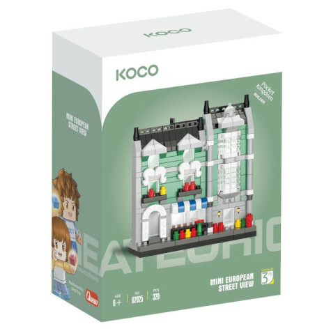 KOCO Stavebnice mini Street view Obchod s potravinami 329 ks ~ 2