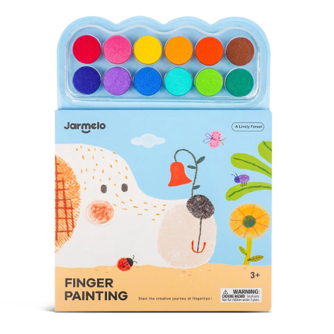 Jarmelo Kreativní kniha Malování prsty Život v lese ~ 1