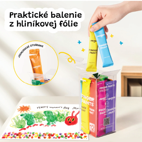 Jarmelo Prstové barvy na cesty 12 ks ~ 2
