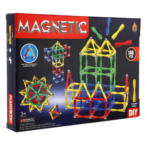 Magnetická stavebnice 148ks plast/kov ~ 1