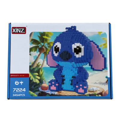 XINZ 7224 Stavebnice Stitch modrý 3454 ks