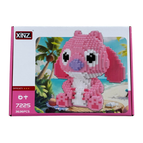 XINZ 7225 Stavebnice Stitch Angel růžový 3636 ks ~ 1