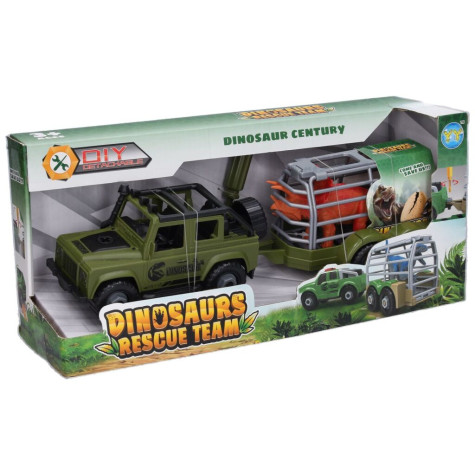 Auto šroubovací s vlečkou a dinosaurem 34 cm ~ 2