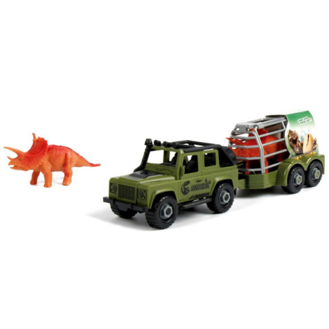 Auto šroubovací s vlečkou a dinosaurem 34 cm ~ 1