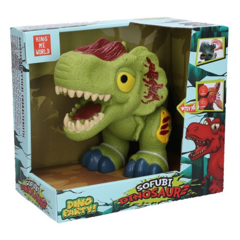 Dinosaurus s efekty zelený 26x18x13 cm ~ 2