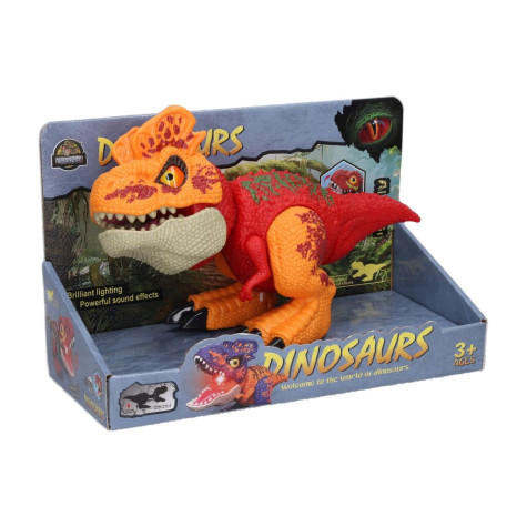 Dinosaurus s efekty červený 26,5x11x13 cm ~ 2