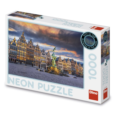 Dino Puzzle neon Bouře nad Antverpami 1000 dílků