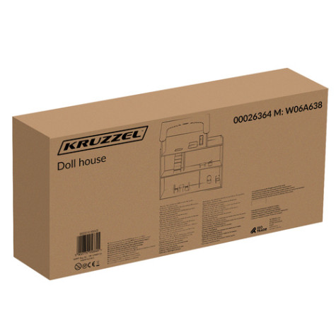 Dřevěný domeček pro panenky s osvětlením Kruzzel 26364 ~ 12