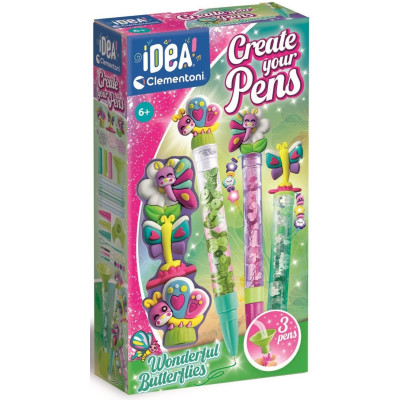 CLEMENTONI IDEA Kreativní sada pro výrobu per Wonderful Butterflies