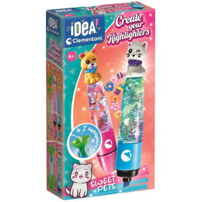 CLEMENTONI IDEA Kreativní sada pro výrobu zvýrazňovačů Sweet Pets