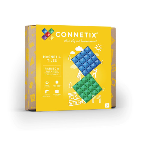 CONNETIX Rainbow Blue & Green Base Plate 2 díly ~ 1
