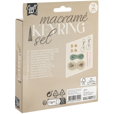 Grafix Macramé Set na výrobu klíčenek 2 ks ~ 3